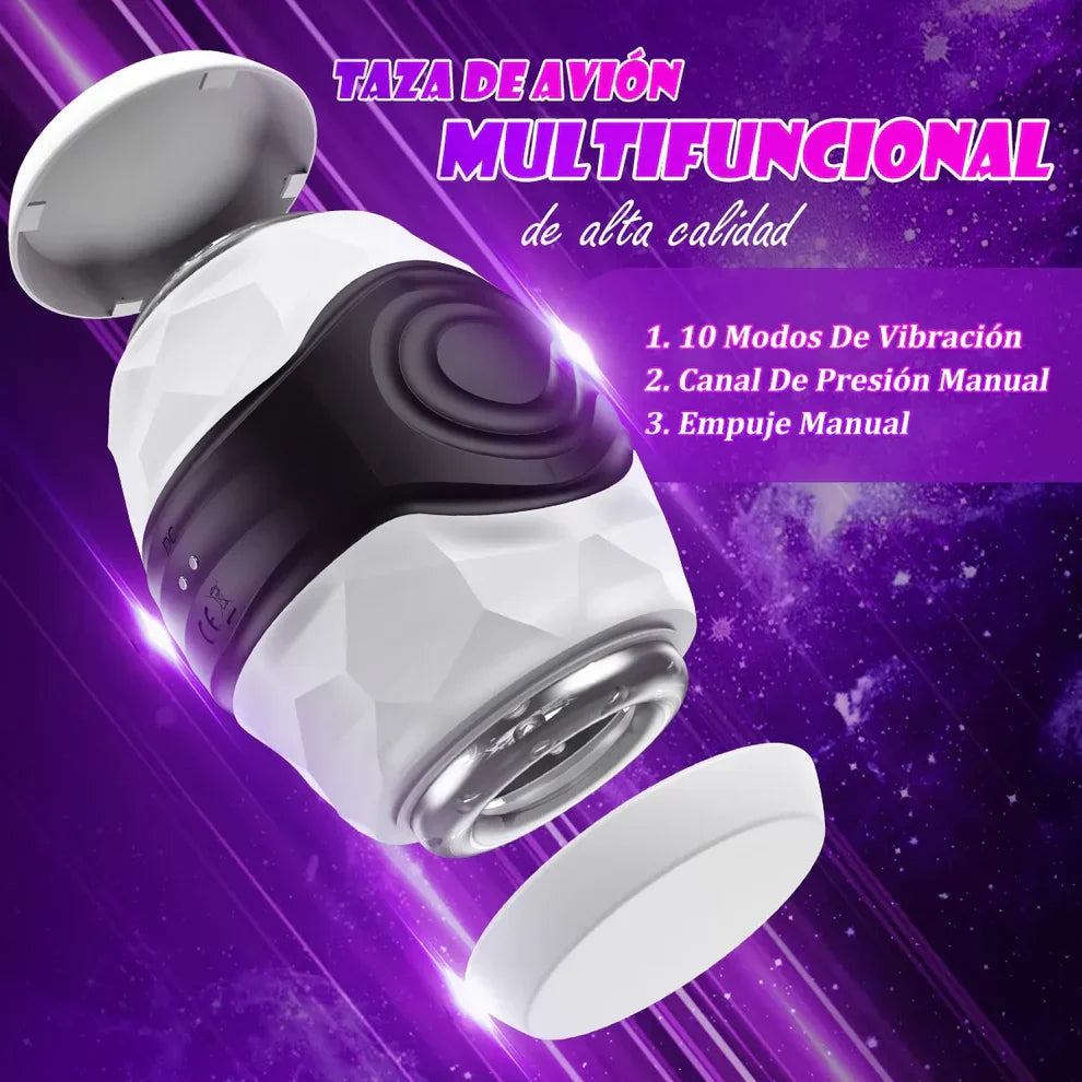Automatic Masturbator Penis Trainer Vibrator Stroker Blowjob with 10 Vibration Modes