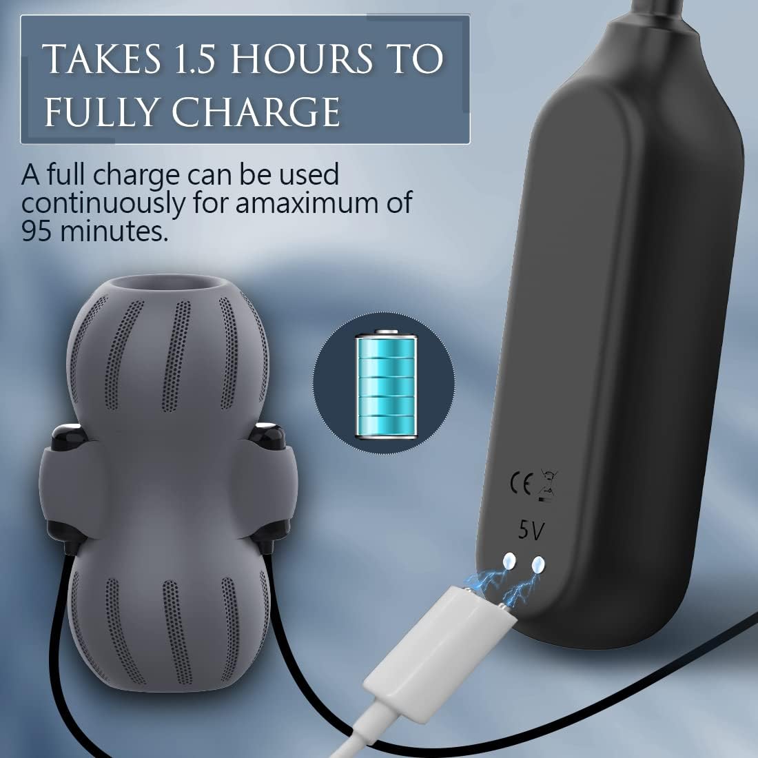 Double-sided Penis Trainer Massager with 3 Vibration Modes & 9 Speeds