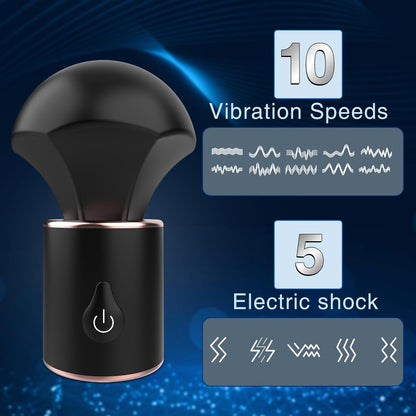 Magic Wand Vibrator Clitoral Nipple Stimulator Massager with 10 Vibrations & 5 Elektroschock Modes