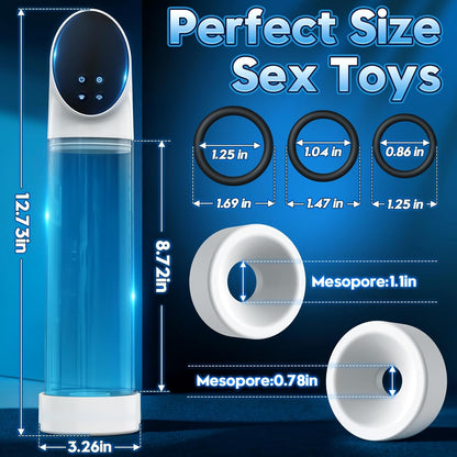 Automatic Dick Pump Penis Trainer Extender Masturbator with 6 Suction Modes