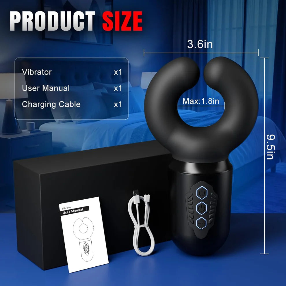 Automatic Clamp Penis Vibrator Glans Trainer Masturabator with 10 Vibration Modes