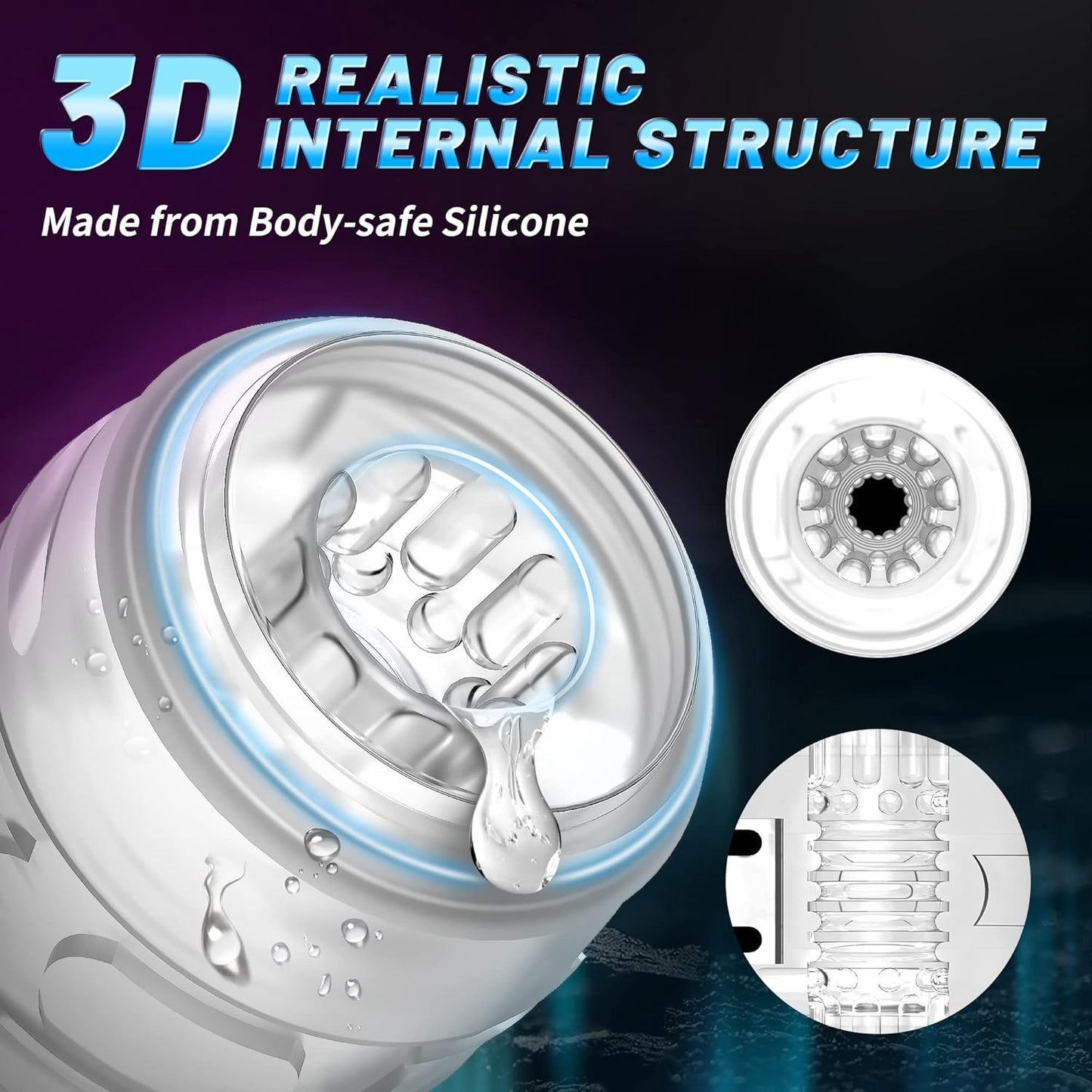 Electric Penis Trainer Stroker Blowjob Masturbator with 10 Intense Vibrations Modes