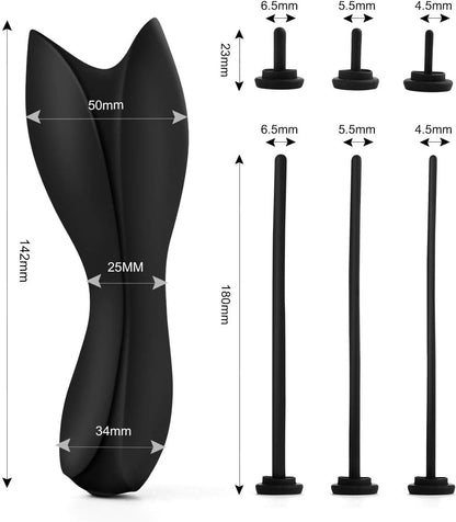 Electric Glans Stimulator Dilator Urethra Penis Trainer with 10 Vibrations