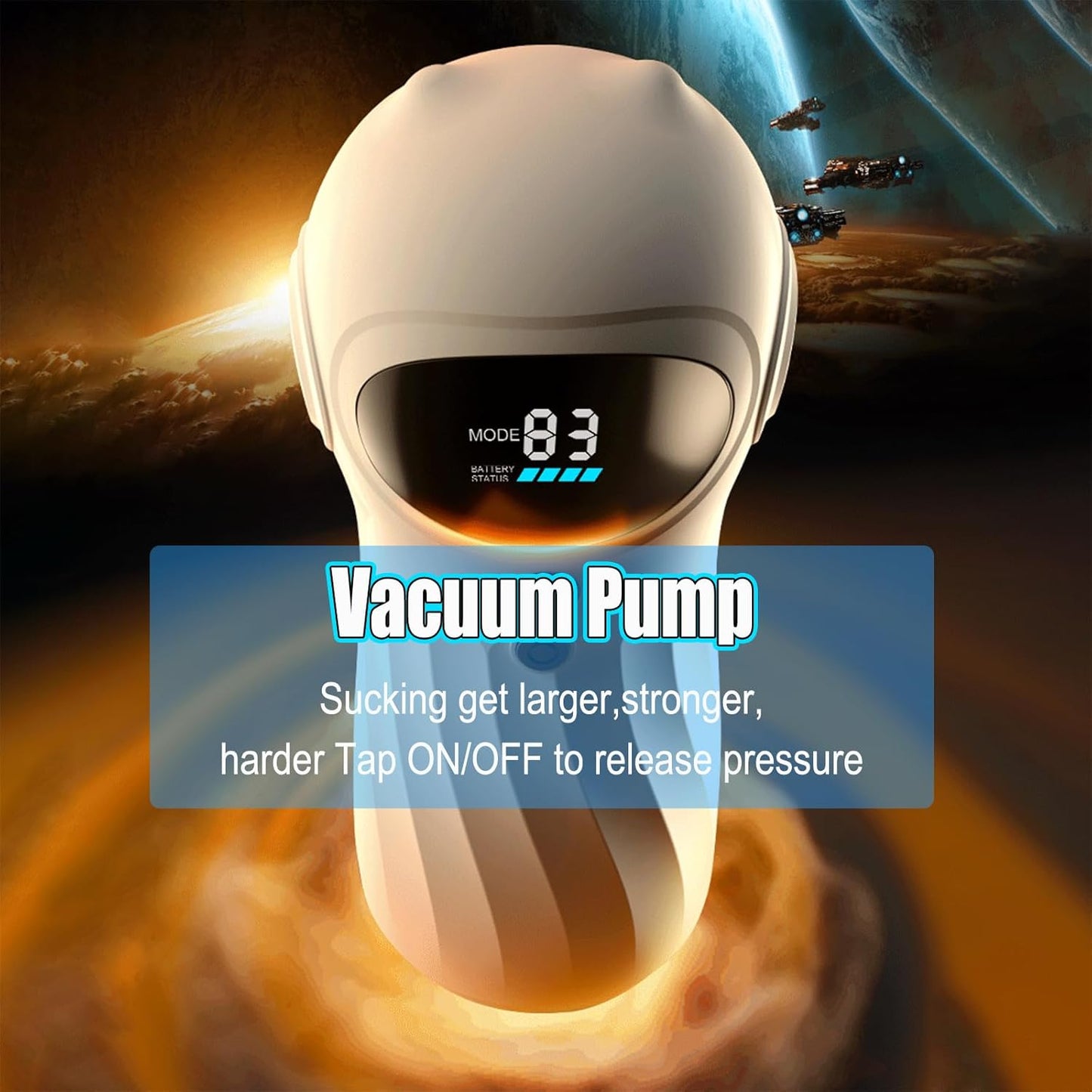 Automatic Masturbator Blowjob Stroker Pocket Pussy with 9 Vibration & 4 Suction Modes