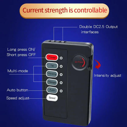 Electric Power Host Glans Ring Ball Stretcher Testicle E-Stim Kit