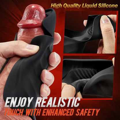 Glans Trainer Penis Massage Masturbator with 10 Pulsating Vibration Modes