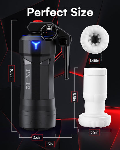 Automatic Heated Masturbator Stroker Pocket Pussy with 8 Thrusting 10 Vibration Modes