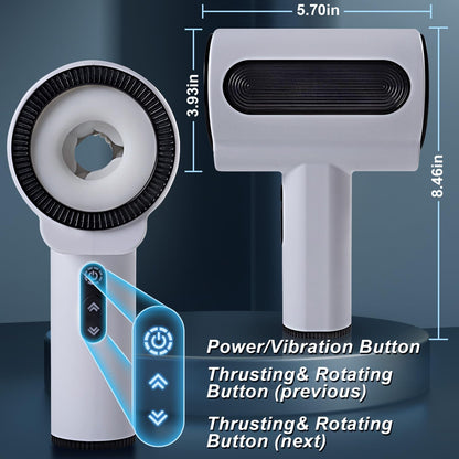 Automatic Masturbator Penis Vibrator Stroker with 5 Thrusting & 5 Rotating & 7 Vibrating