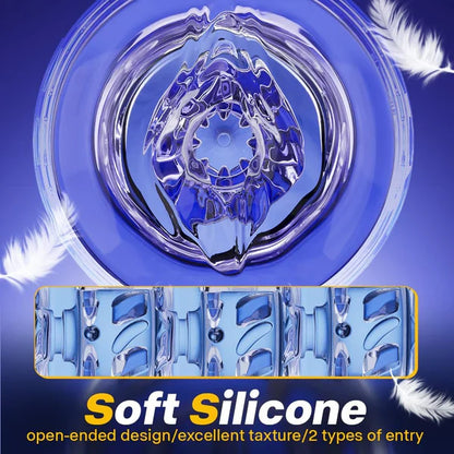 Portable Pulse Penis Trainer Vibrator Stroker Blowjob Masturbator with 5 Vibration Modes