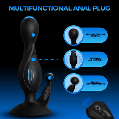 E-stim Pulse Anal Beads Butt Plug Vibrator SM Sex Toys