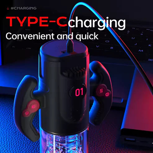 Hands-Free Automatic Sucking Male Masturbator Cup with 9 Thrusting Rotating Modes