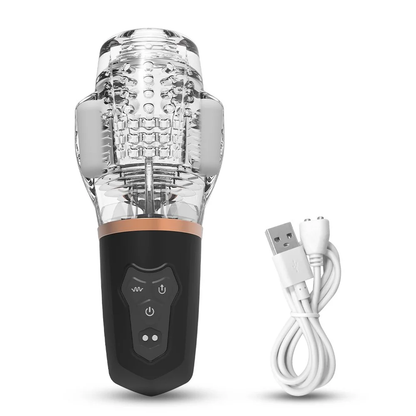 High-frequency Electric Masturbator Penis Trainer with 9 Vibration & 9 Suction Modes