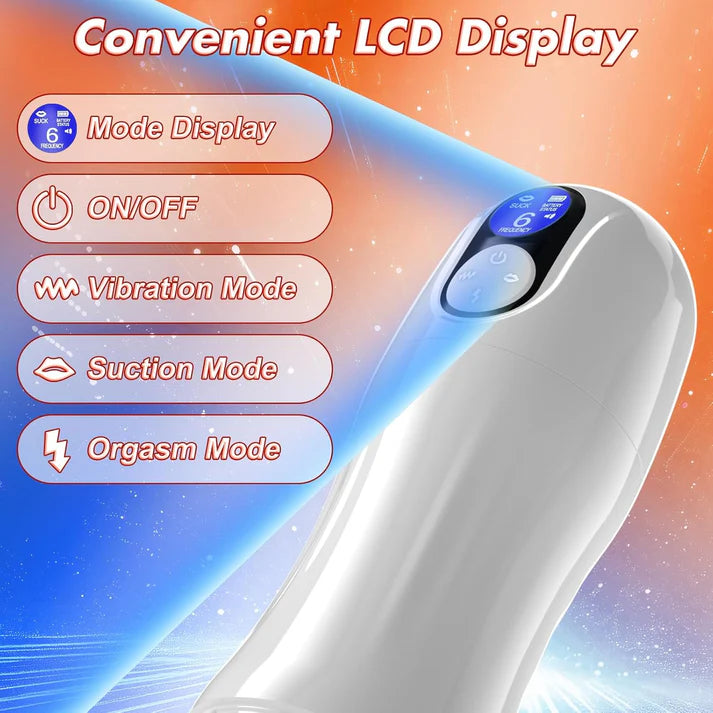 Automatic Sucking Masturbator Stroker Blowjob with 5 Suction & 9 Vibration Modes