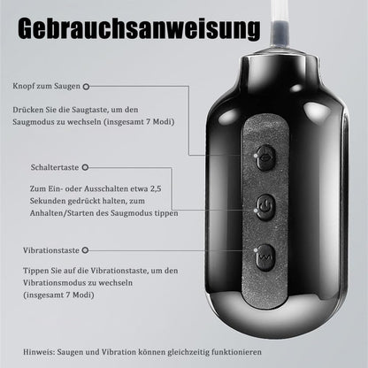 Electric Penis Trainer Pocket Pussy Masturbator with 7 Vibration & Vacuum Suction Modes