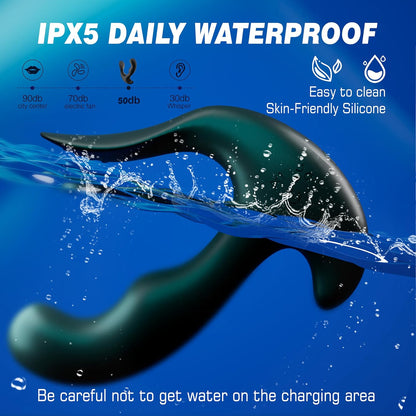 3 IN 1 Prostate Massager Butt Plug Anal Vibrator with 5 Electric Shock & 10 Vibrating Modes