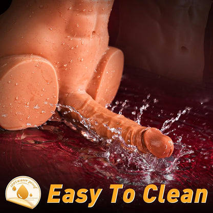 8 inch Dual-Layer Silicone Realistic Huge Dildo with Suction Cup