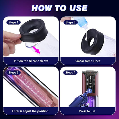 Electric Penis Pump Enlarger with 4 Powerful Sucking Modes
