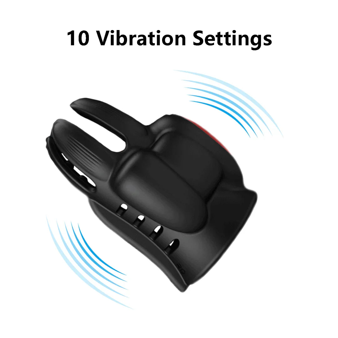Electric Masturbator Glans Massage Vibrator Penis Stimulation with 10 Vibration Modes
