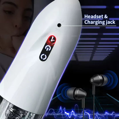 Automatic Masturbator Blowjob Penis Pumps with 10 Speed & Rotation Modes