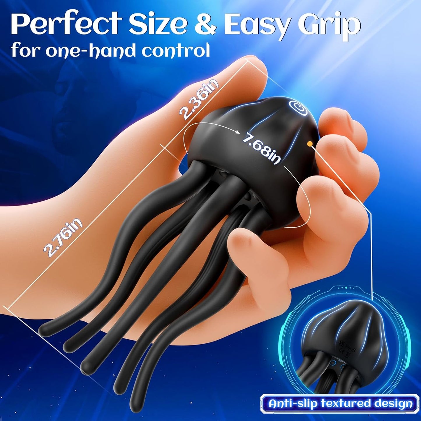 Jellyfish-Shaped Penis Vibrator Masturbator with 10 Vibrating Modes