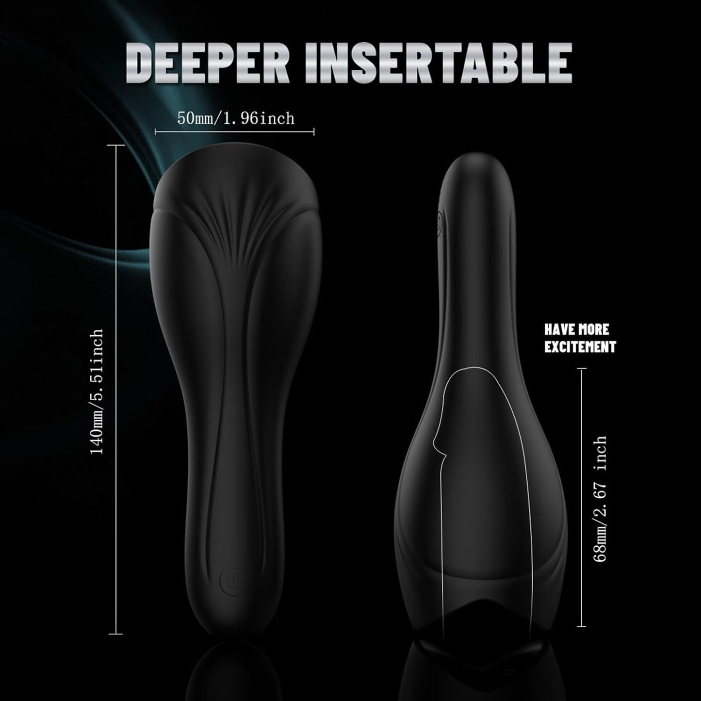 Masturbateur masculin, vibrateur de pénis, Stroker avec 10 fréquences dynamiques 