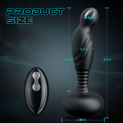 Electric Shock Anal Butt Plug Vibrator with 3 Electric Shock & 10 Wriggling Rotating Vibrating Modes