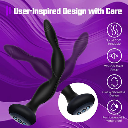 E-Stim BDSM Butt Plug Anal Toys with 10 Vibration Modes & 5 Electric Modes