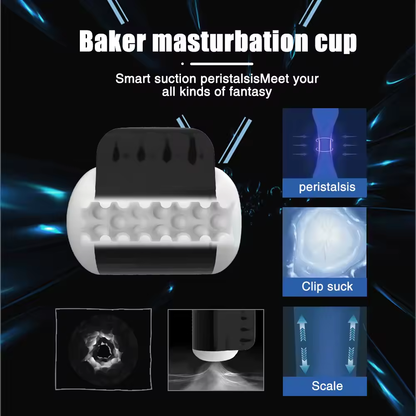 Automatic Masturbator Penis Trainer Oral Sex Machine with 9 Vibration Modes