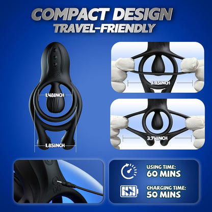 3 IN 1 Multipoint Penis Trainer Vibrator Clitoral Stimulator with 10 Vibration Modes