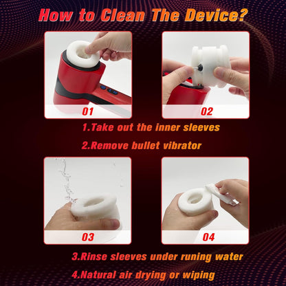 360° Wrapping Automatic Masturbator Blowjob with 5 Thrusting & Rotating & Vibrating