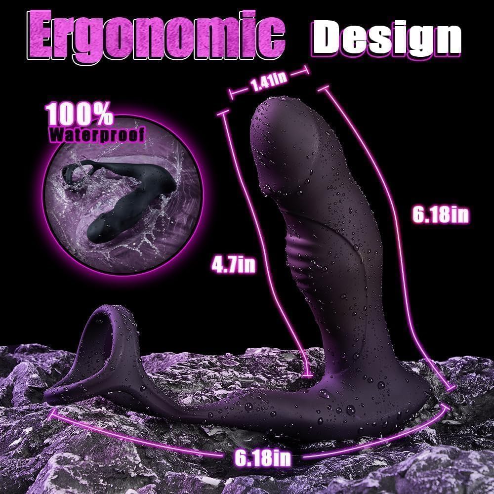 Remote Control Wiggling Anal Vibrator Prostate Massager with 9 Swing Thrusting & Vibrating