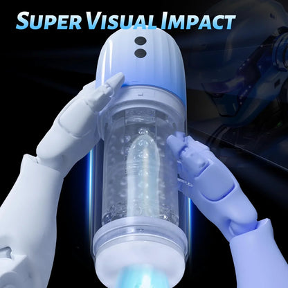 Automatic Masturbator Penis Training Device with 7 Sucking & Rotating & Tongue licking