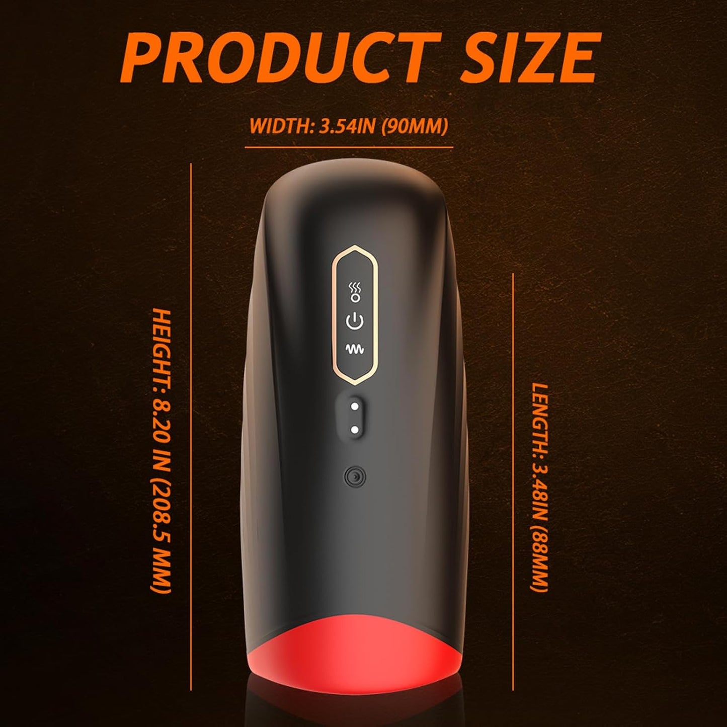 Electric Penis Trainer Vibrator Stroker Blowjob with 10 Vibrating & Sucking & Heating