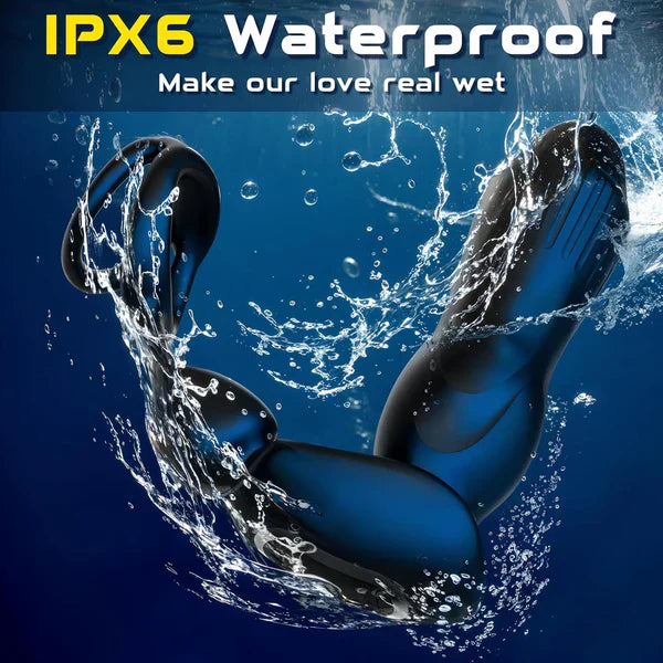 Anal Vibrator Prostate Massager Butt Plug with 3 Thrusting Expanding & 9 Vibration Modes