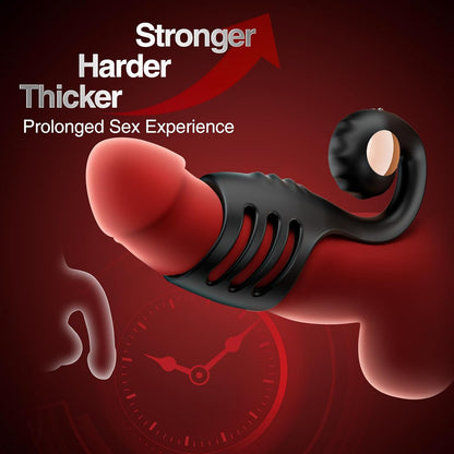 All-in-One 360° Wrapped Penis Sleeve Cock Ring with 10 Vibrations