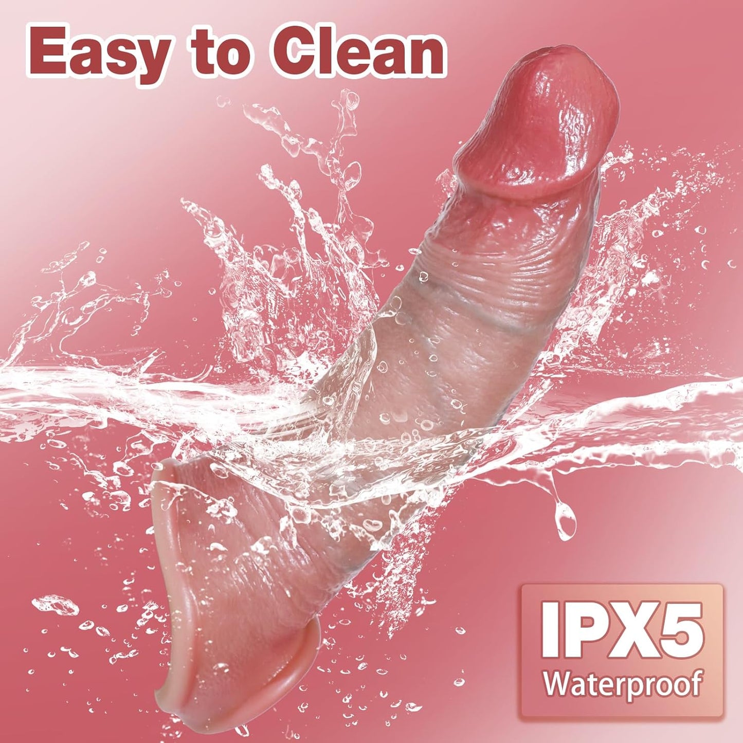 Remote Control Realistic Penis Sleeve Extender with 10 Vibration Modes