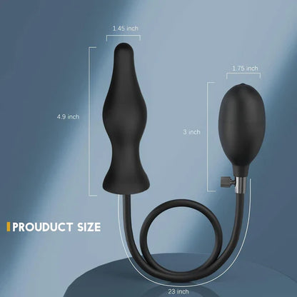 Conical Silicone Expand Inflatable Anal Toys Butt Plug