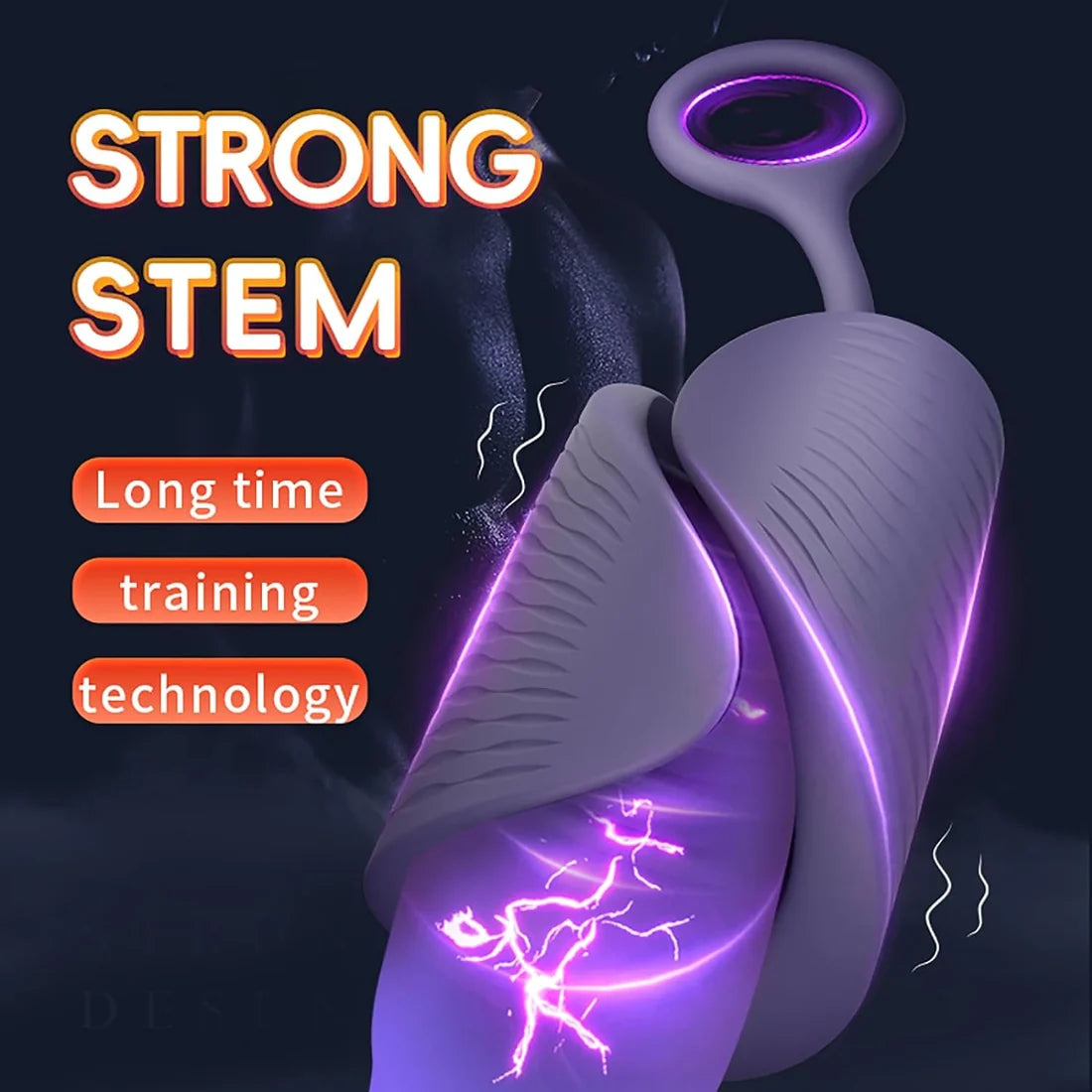 Penis Trainer Vibrator Cock Ring Massager with 10 Powerful Vibration Modes