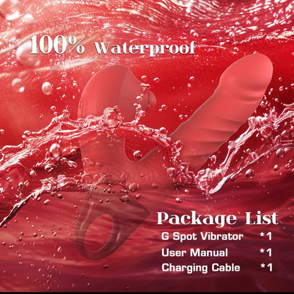 3 in 1 G Spot Vibrator Clitoral Stimulator with 3 Thrust 5 Pulsating 10 Vibrating Modes