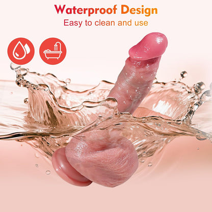 3 IN 1  Realistic Dildo Vibrator Sex Toys with 7 Thrusting & Vibrating & Heating Modes