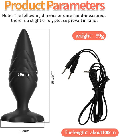 E-Stim Shock Vaginal Anus Plug Prostate Massage Butt Anal Plug Electro Stimulator