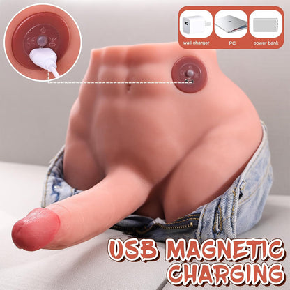 9.7 LB Electric Vibratory Realistic Male Sex Dolls with Thrusting & Vibrating Dildo