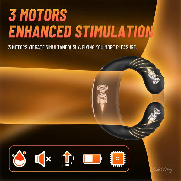 Stretchable Cock Ring Penis Trainer Vibrator with 10 Vibration Modes