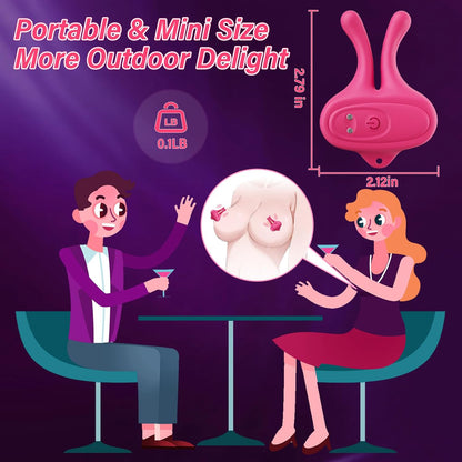 2 IN 1 Nipple Vibrator Sex Toys Magnetic Clamps BDSM Toys with 9 Vibration Modes