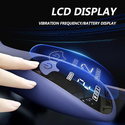 LCD Display Finger-Shaped Penis Trainer Vibrator Glans Stimulator with 9 Vibrations