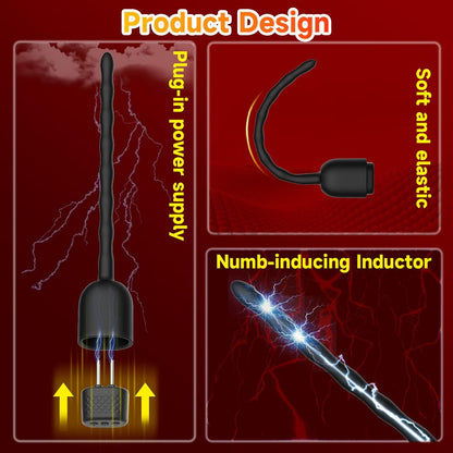Remote Control Electro Stim Urethral Sound Anal Plug with 7 Modes