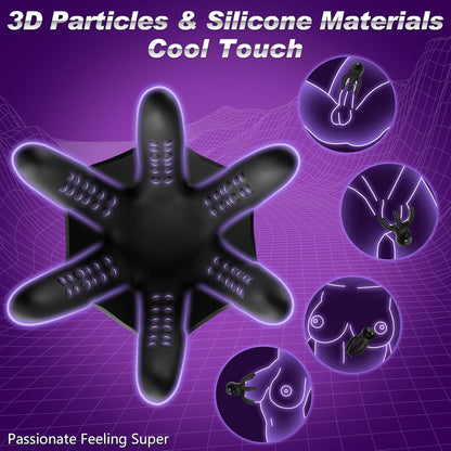 3 IN 1 Penis Vibrator Glans Trainer Masturbator with 10 Powerful Vibration Modes