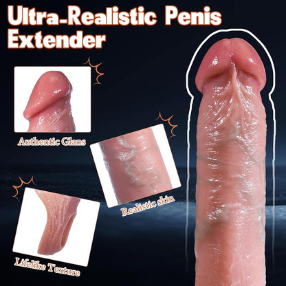 2.6 inch Ultra-Realistic Penis Sleeve Cock Ring Extender