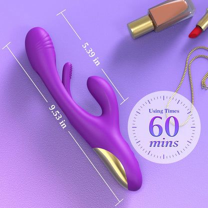 3 IN Rabbit Vibrator G spot Massager with 14 Vibrating & 7 Flapping Modes