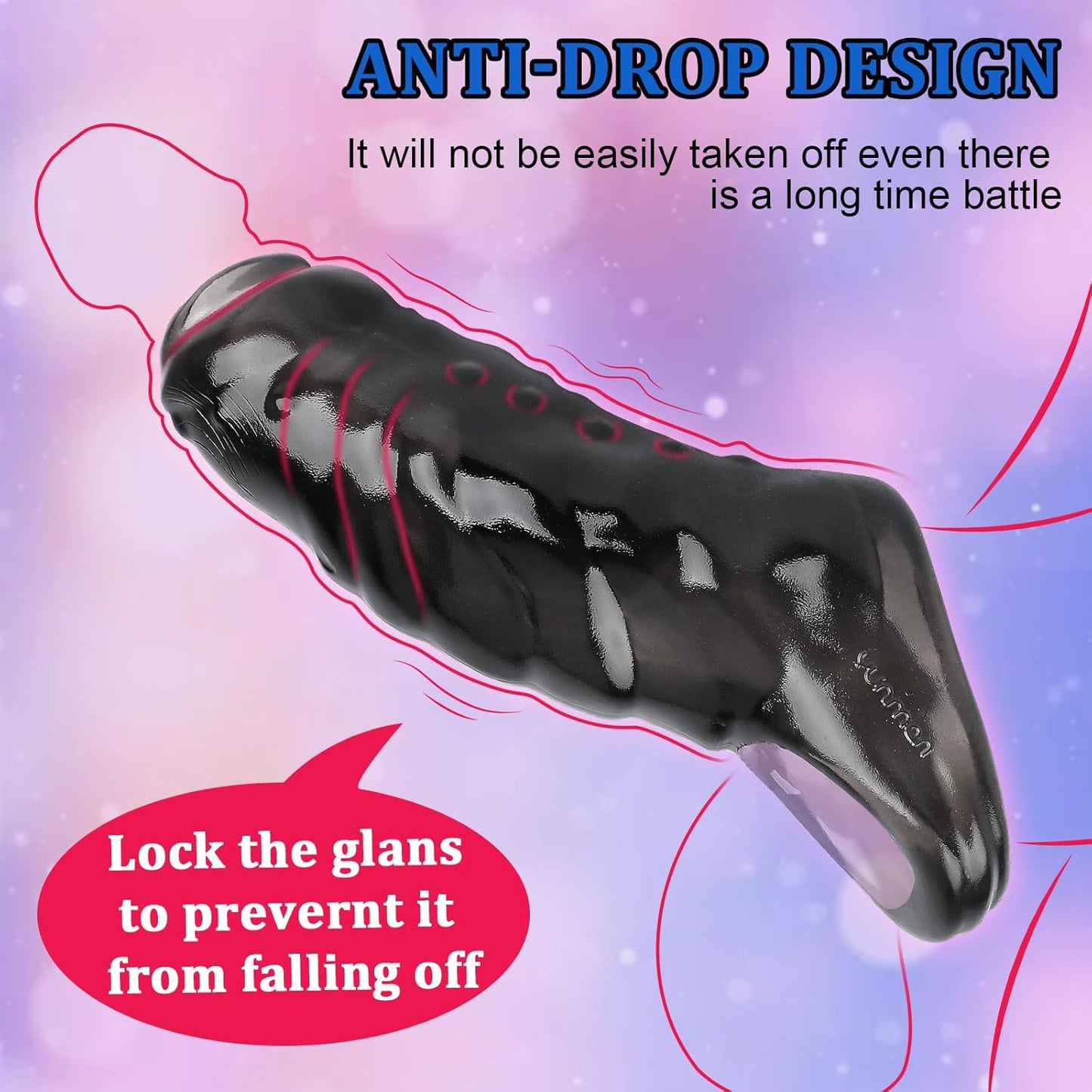 Realistic Ultra-Soft Silicone Penis Sleeve Cock Sleeve Extender